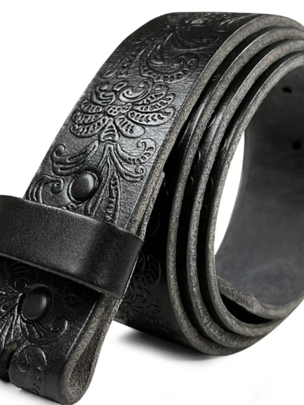 Itera Western Unisex Rodeo Full Grain Leather Belt  with Silver Buckle Size 40